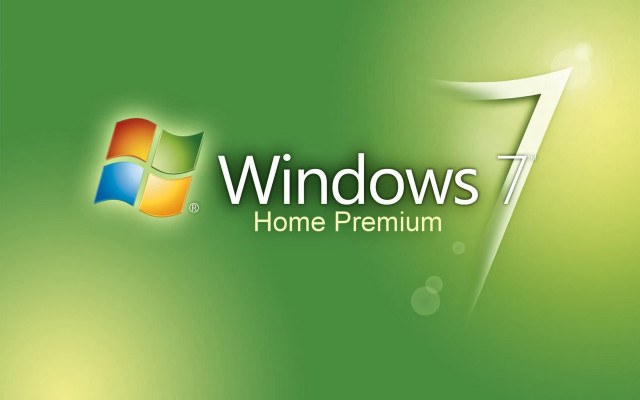Green windows7 logo home premium free wallpaper - medium preview image