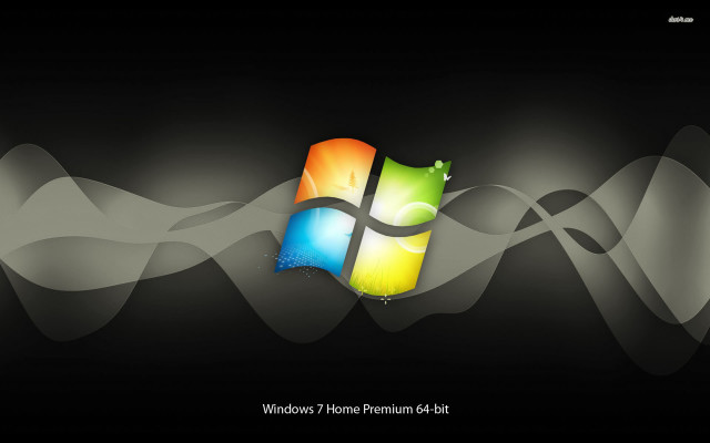 Black background windows7 logo smoke free wallpaper - medium preview image