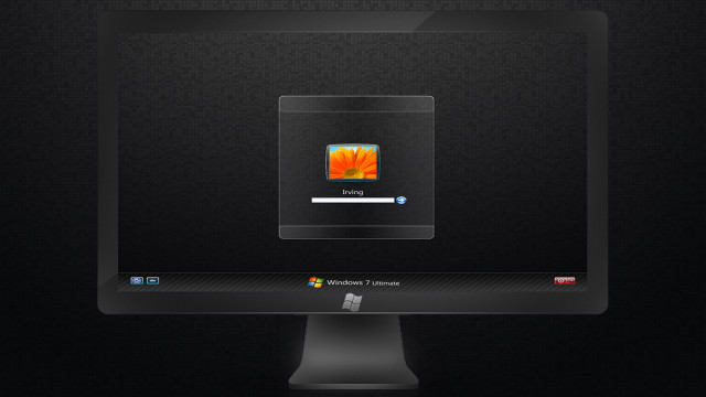 Computer black background red orange free wallpaper - medium preview image