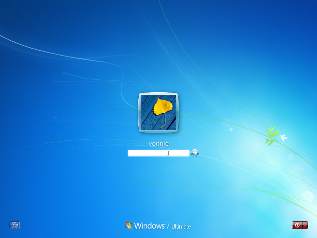 Blue desktop yellow butterfly windows7 free wallpaper - medium preview image