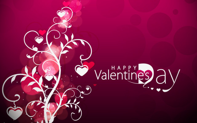 Valentines day background hearts tree free wallpaper - medium preview image