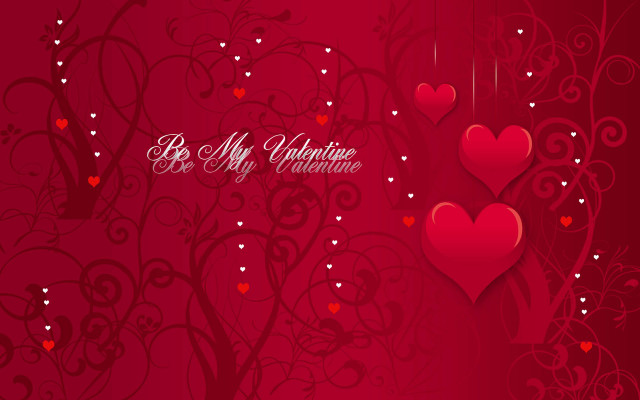 Valentine hearts vines love roses free wallpaper - medium preview image