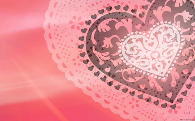 Heart shaped object pink background #3 free wallpaper - medium preview image