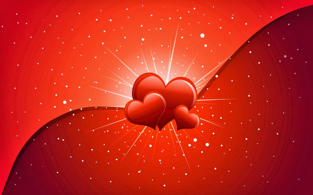 Hearts red background stars swirly free wallpaper - medium preview image