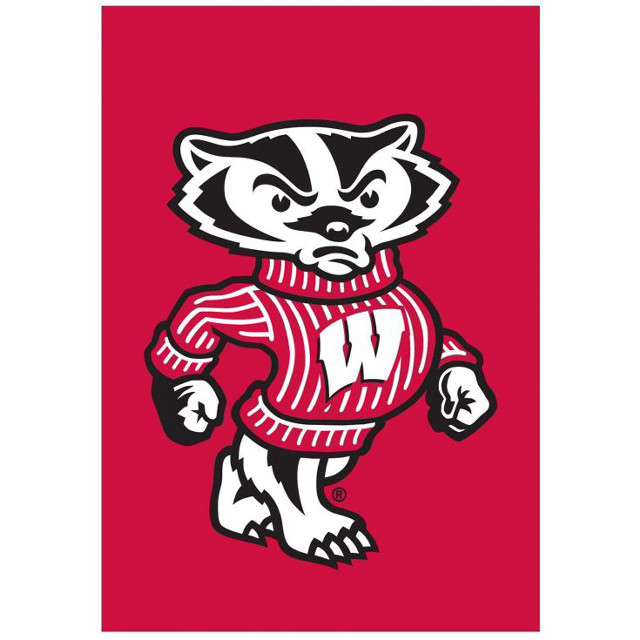 Badger mascot red background white free wallpaper - medium preview image