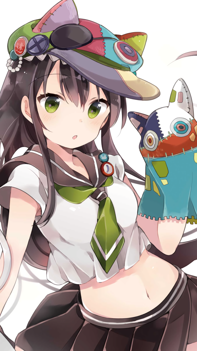Girl hat dress stuffed animal free wallpaper - medium preview image