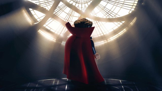Person red cloak window clock free wallpaper - medium preview image