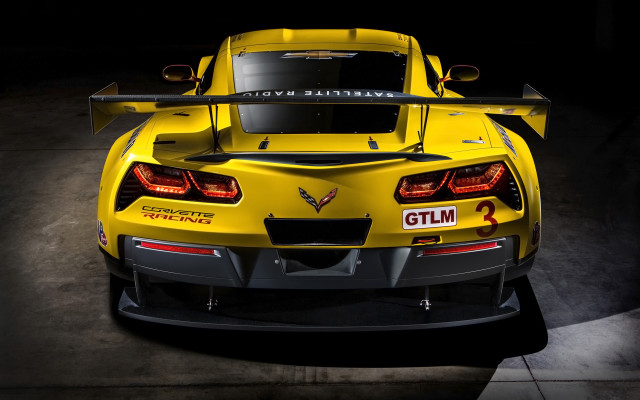 Yellow corvette garage hood up free wallpaper - medium preview image
