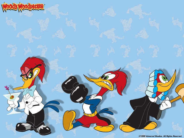 Cartoon birds different outfits colorful free wallpaper - medium preview image