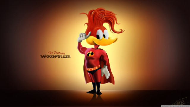 Cartoon ducky hero red cape free wallpaper - medium preview image