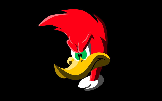 Red bird yellow beak green #2 free wallpaper - medium preview image