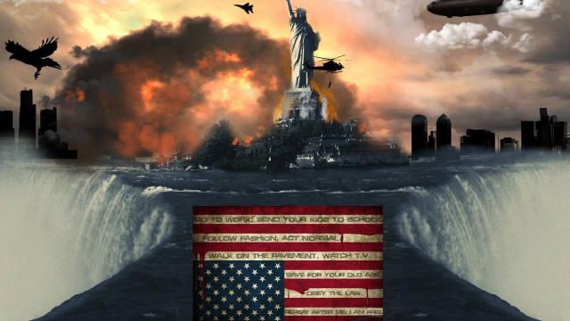 Statue of liberty flag city free wallpaper - medium preview image