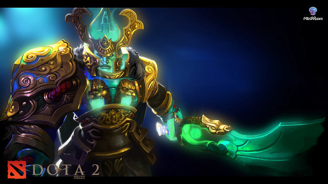 Dota2 character green light sword free wallpaper - medium preview image