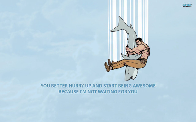 Man flying shark air caption free wallpaper - medium preview image