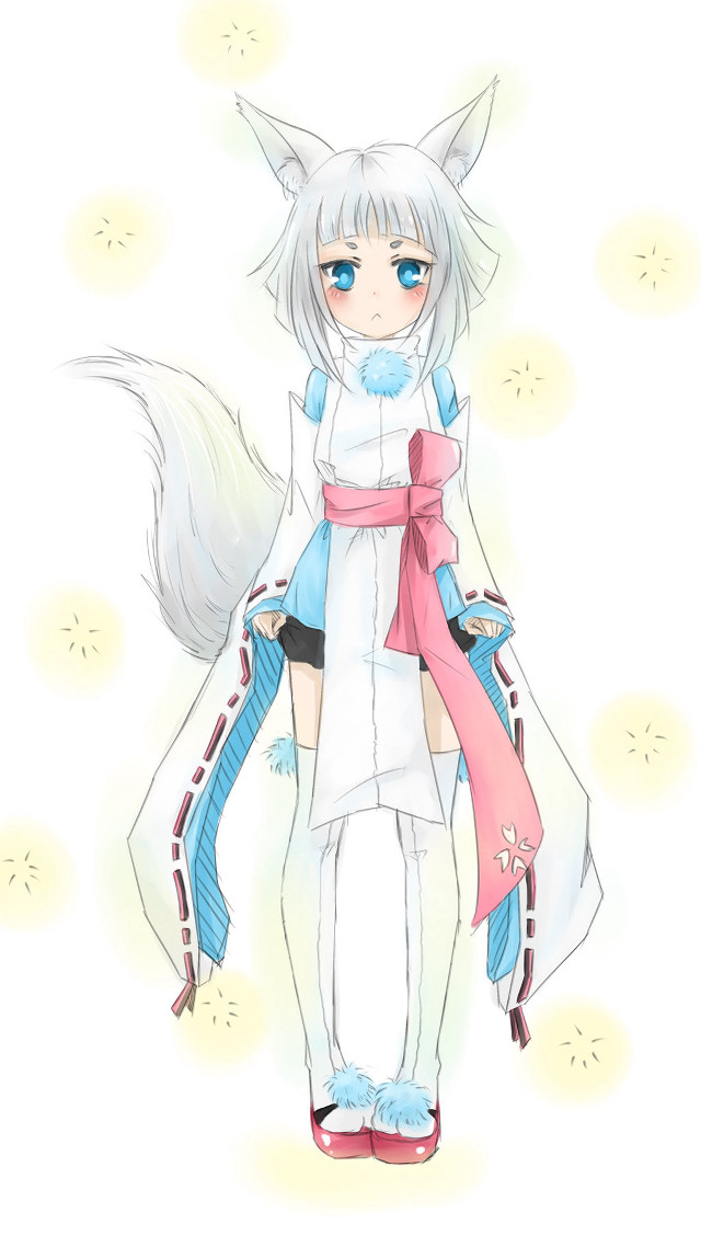Girl cat costume tail head free wallpaper - medium preview image