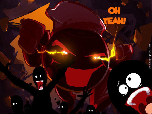 Red black yellow eyes shock free wallpaper - medium preview image
