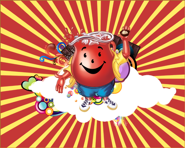 Cartoon character flying cloud smile free wallpaper - medium preview image