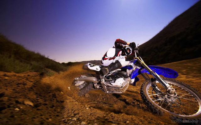 Dirt bike mountain trail night free wallpaper for desktop - medium preview image