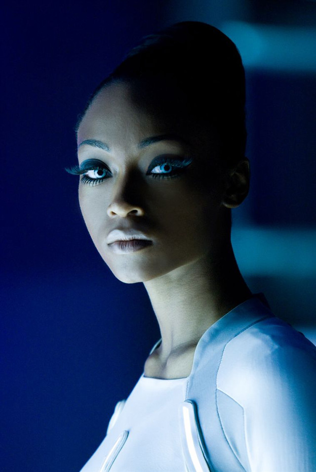Afrofuturism blue eyes hologram daphne free wallpaper - medium preview image