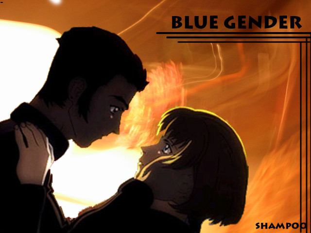 Blue people backlighting orange sunset free wallpaper - medium preview image