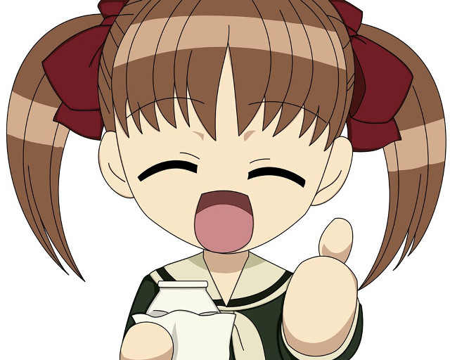 Girl ponytail thumbs up green free wallpaper - medium preview image