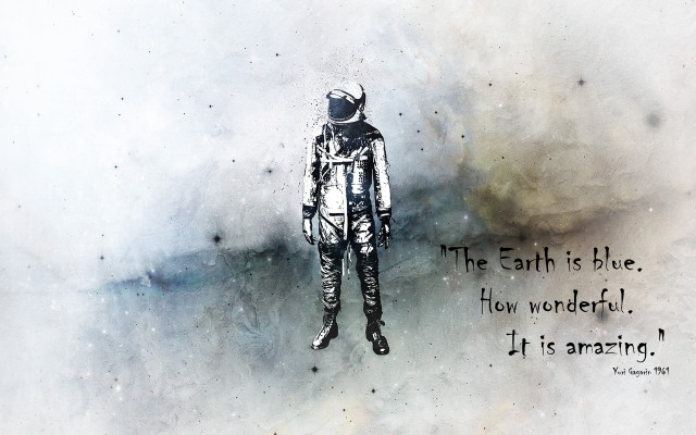 Man space suit quote drawing free wallpaper - medium preview image