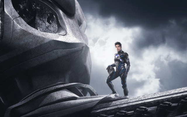 Man standing building giant robot free wallpaper - medium preview image