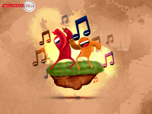 Cartoon character jumping cliff music free wallpaper - medium preview image