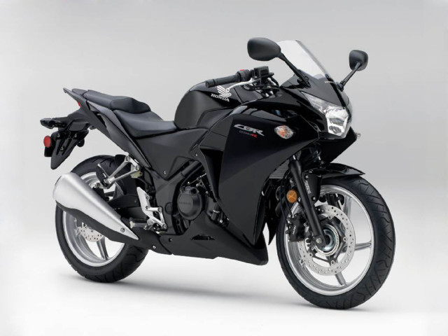 Black motorcycle white gray background free wallpaper - medium preview image