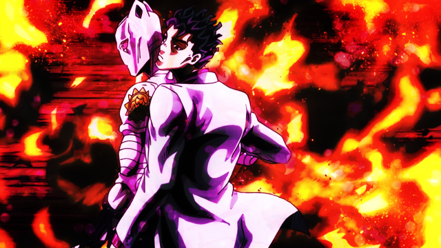 Man white suit fire demon free wallpaper - medium preview image