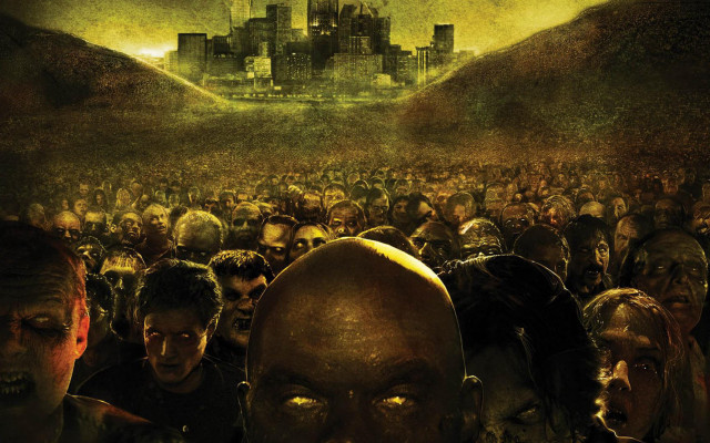 Crowd city giant head foreground free wallpaper - medium preview image