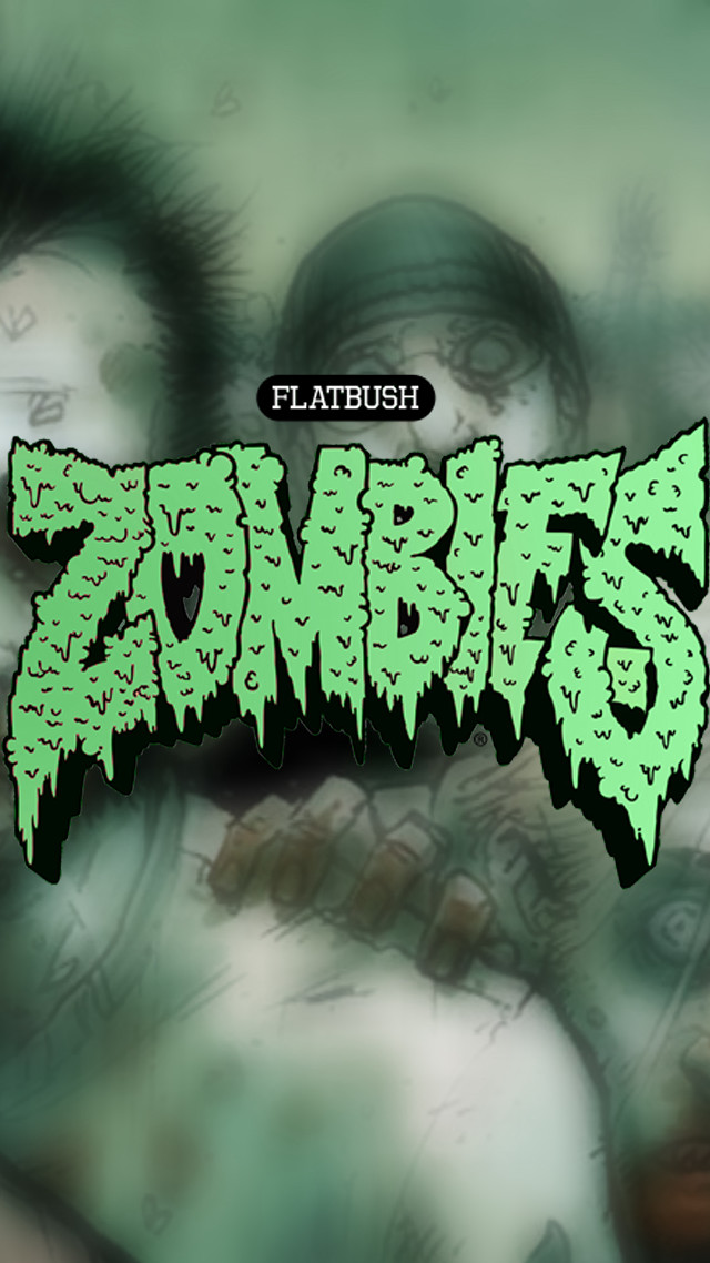 Green zombie font glowing silhouette free wallpaper - medium preview image