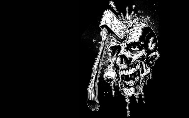 Skull hammer skull head on free wallpaper - medium preview image
