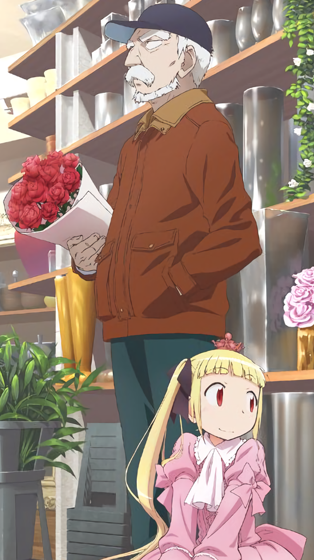 Man woman flowers portrait beard free wallpaper - medium preview image