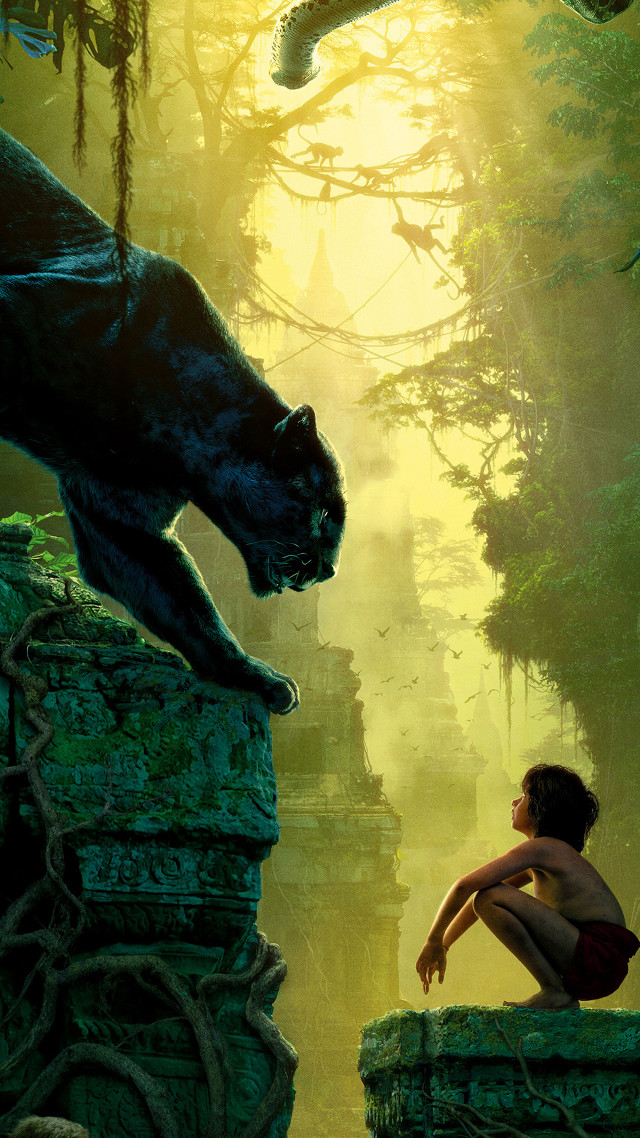 Boy ledge black cat jungle free wallpaper - medium preview image