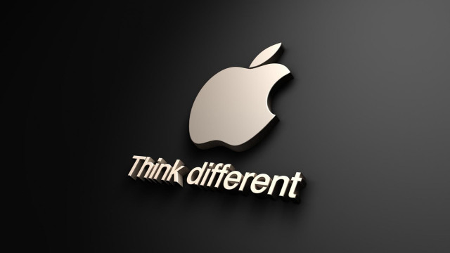 Apple logo think different side #2 free wallpaper - medium preview image