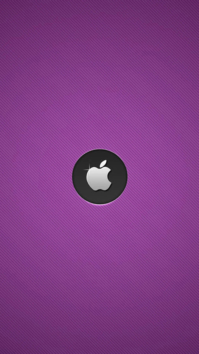 Purple apple logo black circle free wallpaper - medium preview image