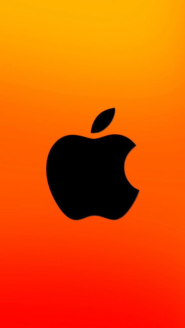 Apple logo red yellow black #2 free wallpaper - medium preview image