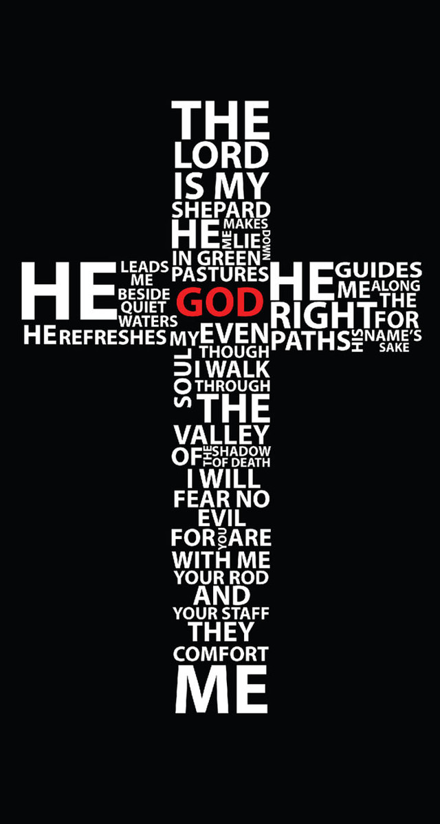 Cross jesus words red black free wallpaper - medium preview image
