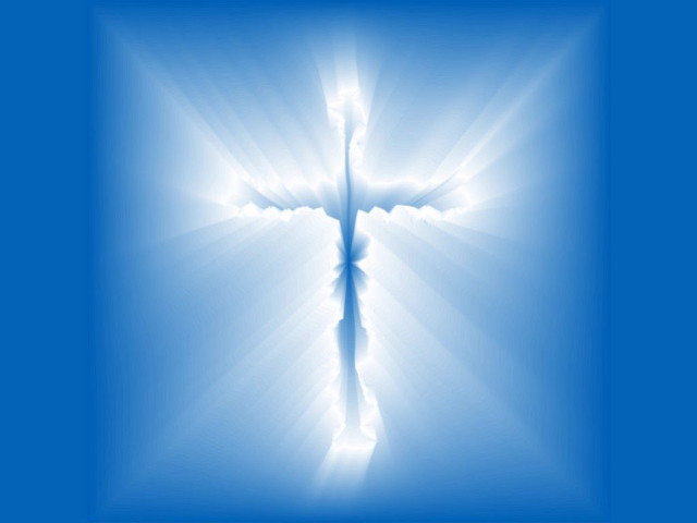 Cross bright light blue background free wallpaper - medium preview image
