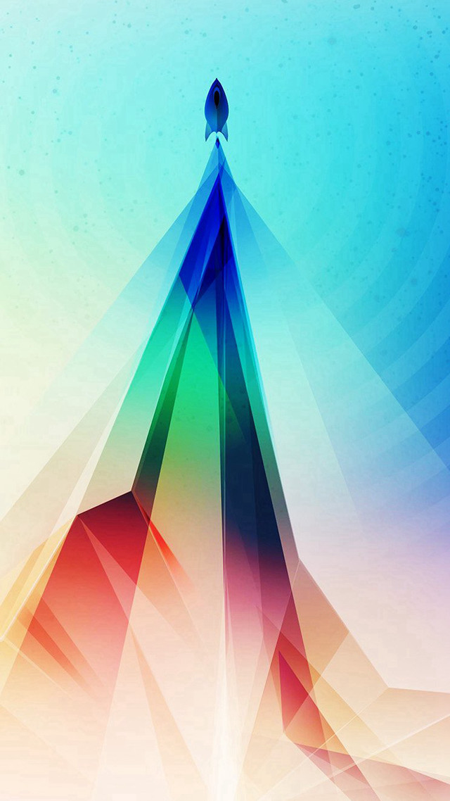 Colorful abstract bird mountain rainbow free wallpaper - medium preview image