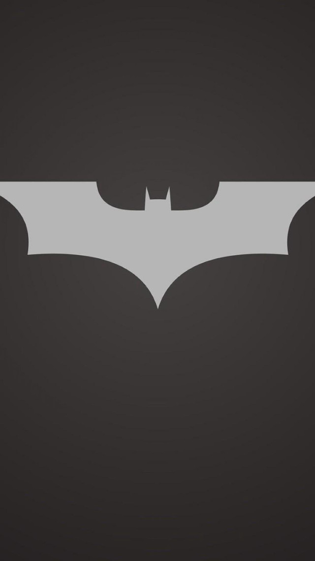 Batman logo white outline minimalist free wallpaper - medium preview image