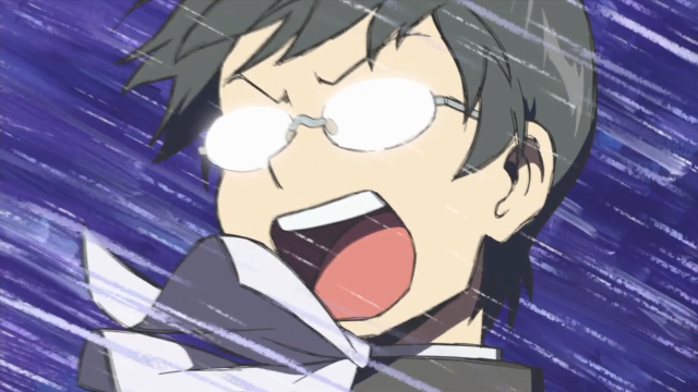Man bowtie glasses rain mouth free wallpaper - medium preview image