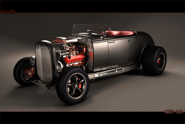 Red car red engine red free wallpaper - medium preview image