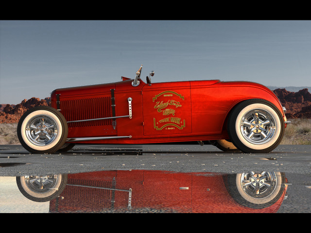 Red car parked road mountain #2 free wallpaper - medium preview image