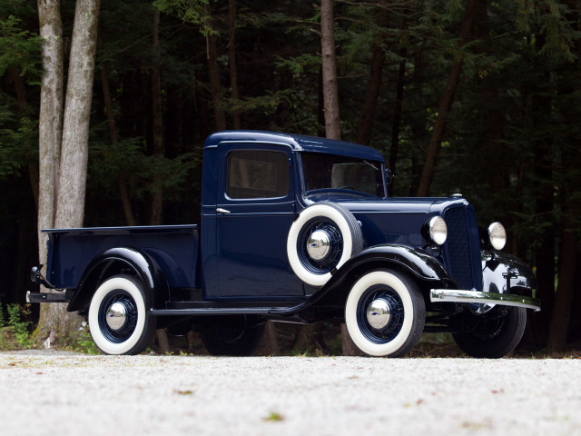 Old blue truck forest gravel free wallpaper - medium preview image