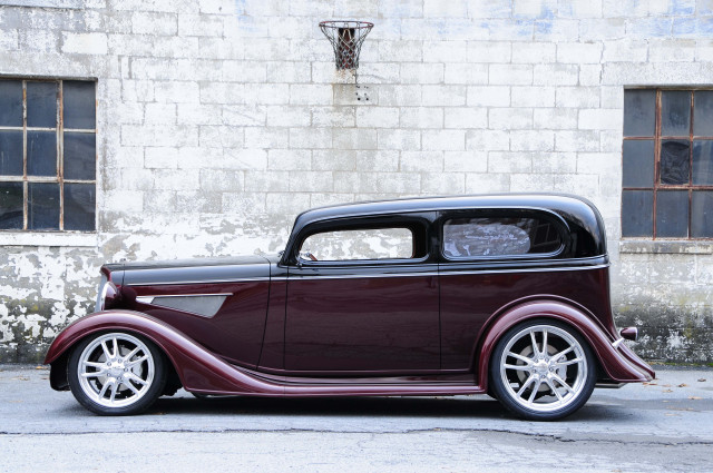 Classic car basketball hoop brick free wallpaper - medium preview image