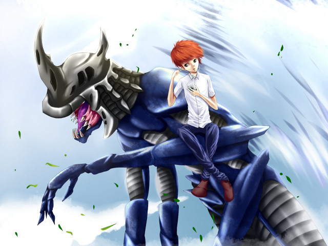 Boy blue monster red hair free wallpaper - medium preview image