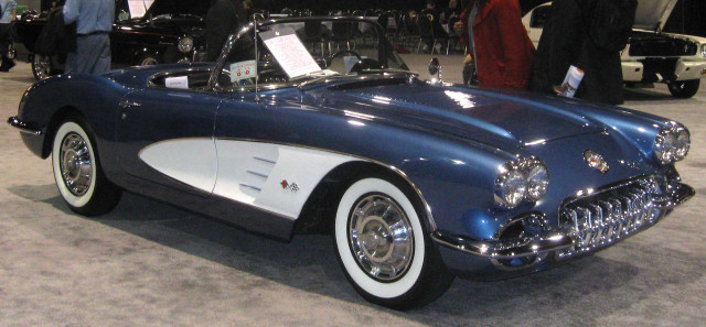 Blue white car show people free wallpaper - medium preview image
