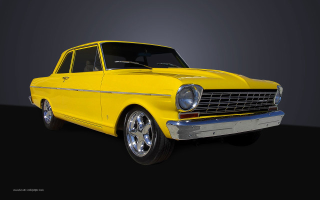 Yellow car black background precisionism free wallpaper - medium preview image